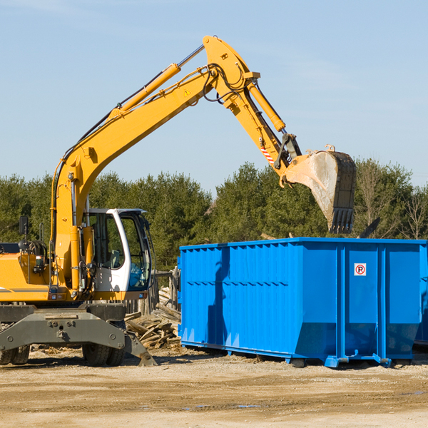 are there any restrictions on where a residential dumpster can be placed in Huntington MA